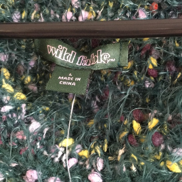 NWT WILD FABLE Fuzzy Sweater / Green / L - Picture 5 of 8